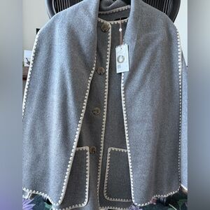 Quince Double Faced Merino Wool Scarf Coat Size Medium